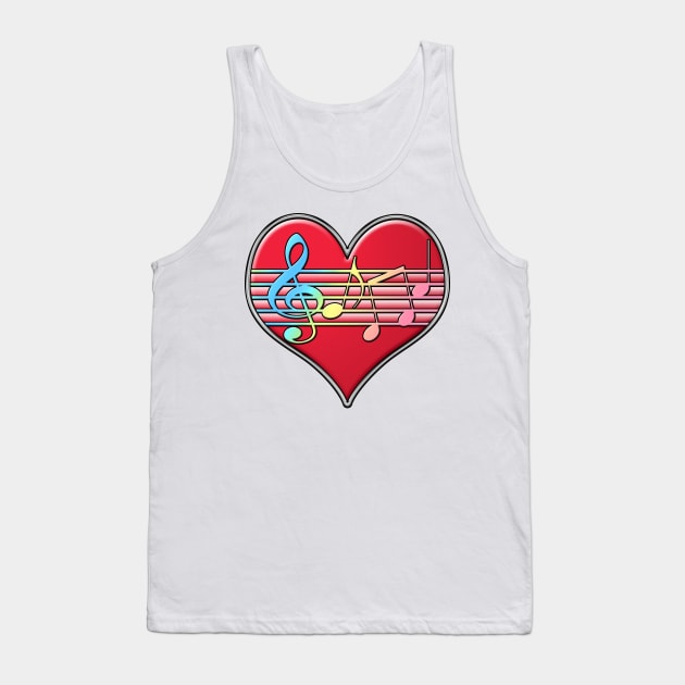 Music Heart 2 Tank Top by Rick Borstelman